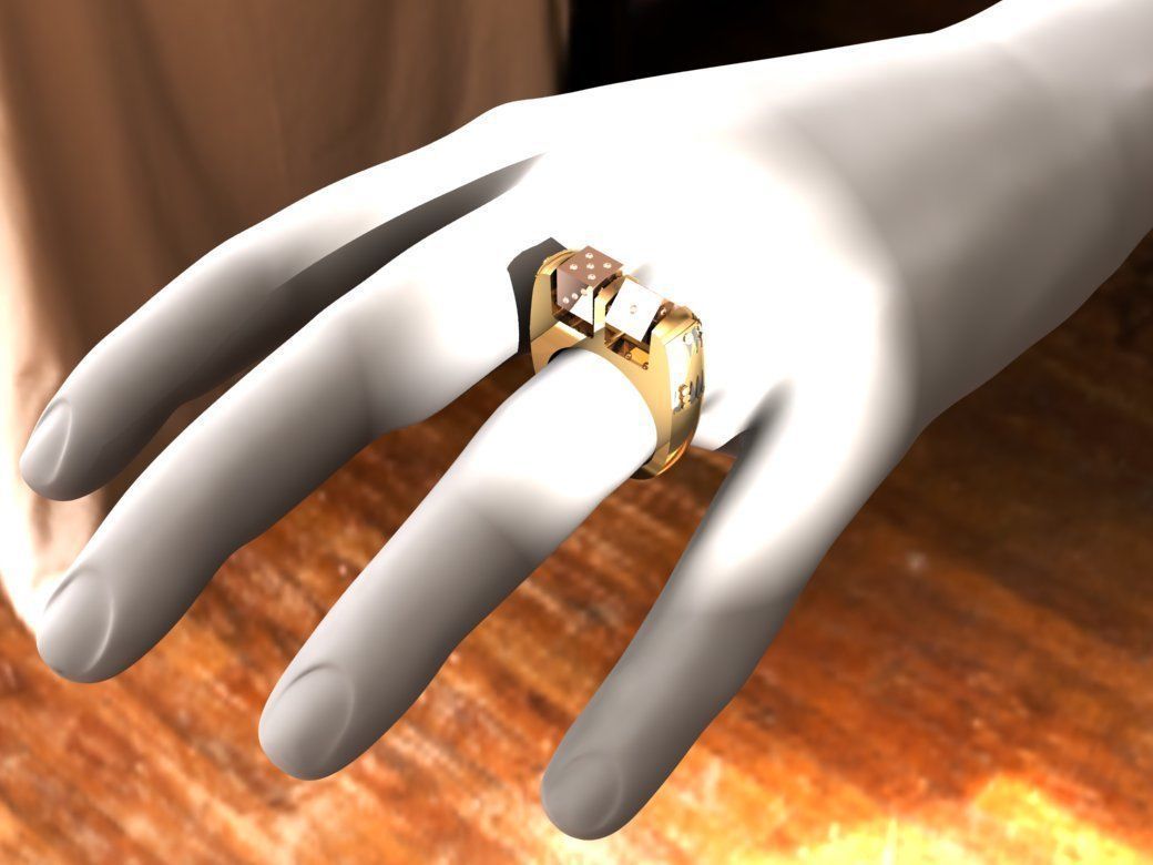 movable dice ring backgammon 3D print model_14