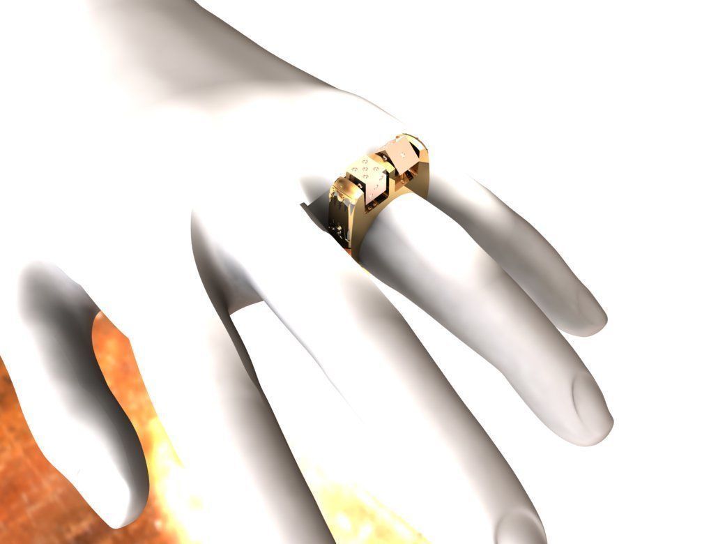 movable dice ring backgammon 3D print model_15