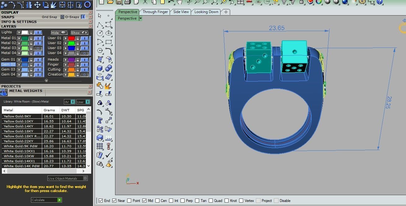 movable dice ring backgammon 3D print model_20