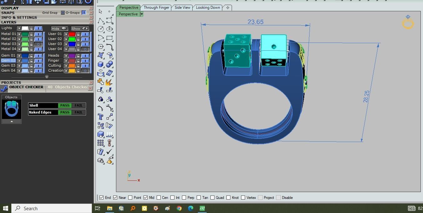 movable dice ring backgammon 3D print model_18