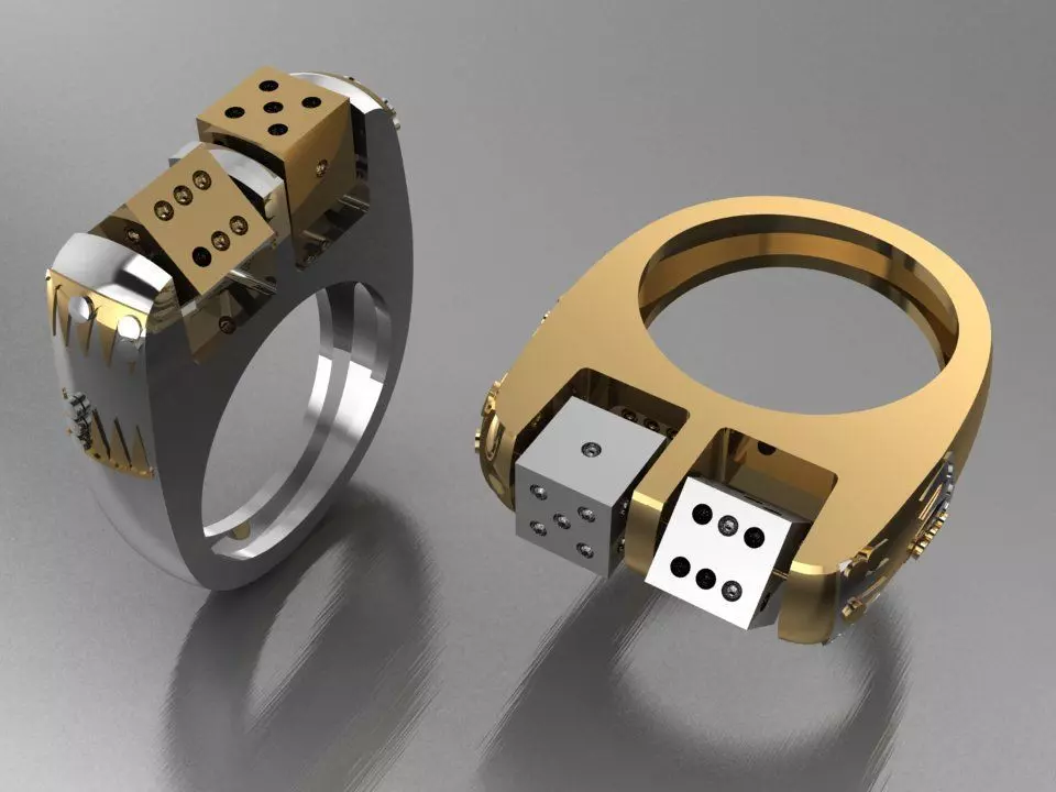 movable dice ring backgammon 3D print model_0