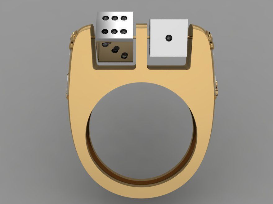 movable dice ring backgammon 3D print model_7