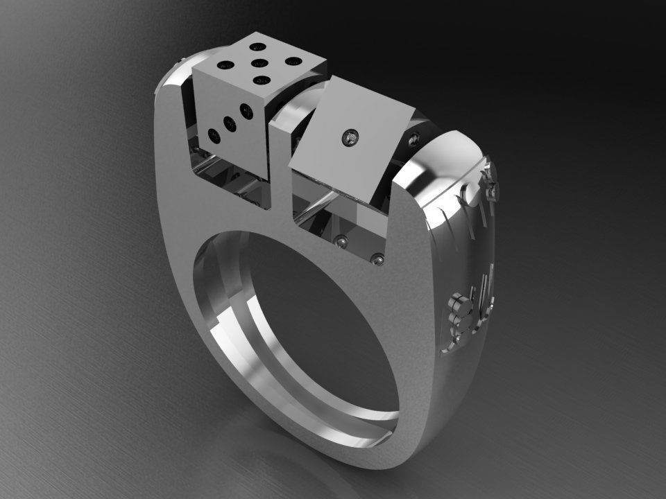 movable dice ring backgammon 3D print model_10