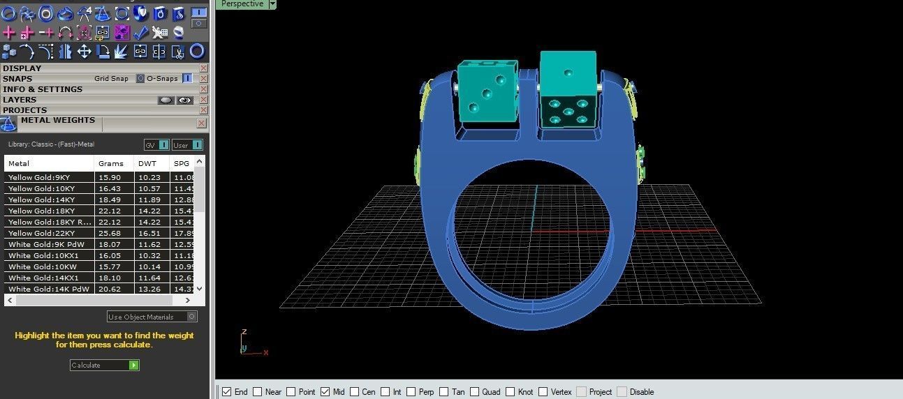 movable dice ring backgammon 3D print model_19