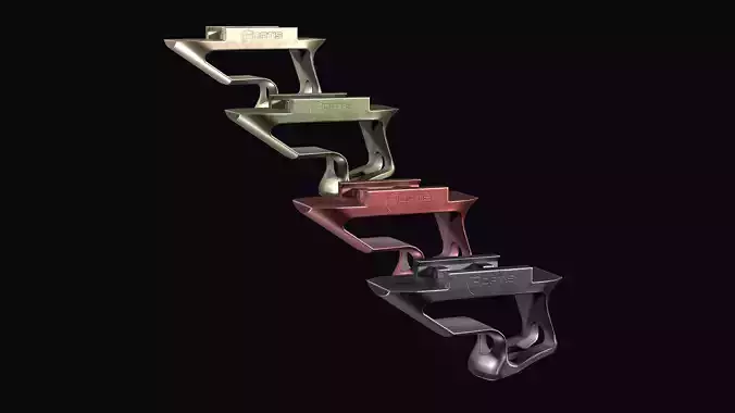 Vertical forward grip Fortis SHIFT  Low-poly 3D model