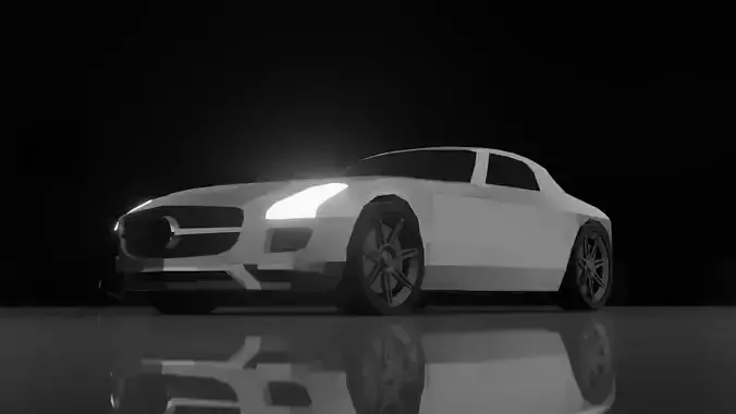 Mercedes Benz SLS Low Poly