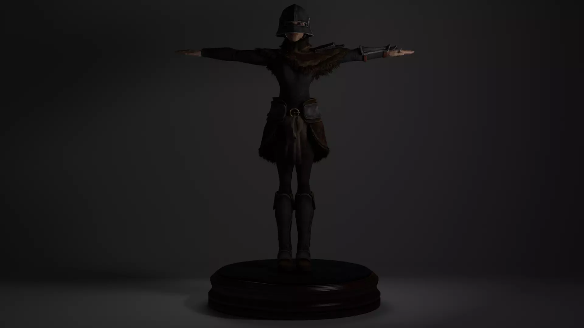 Ame Female Warrior Stylized NPR 3D model_0