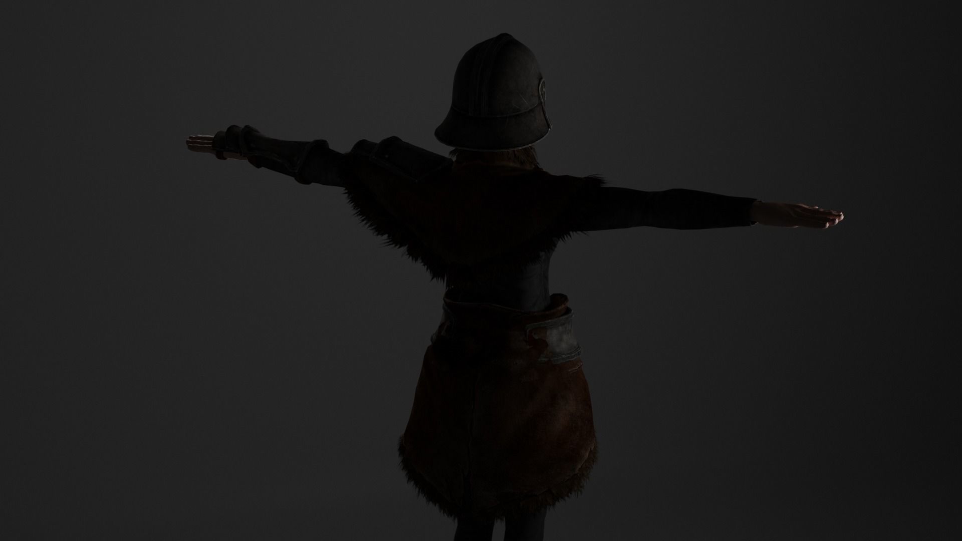 Ame Female Warrior Stylized NPR 3D model_17