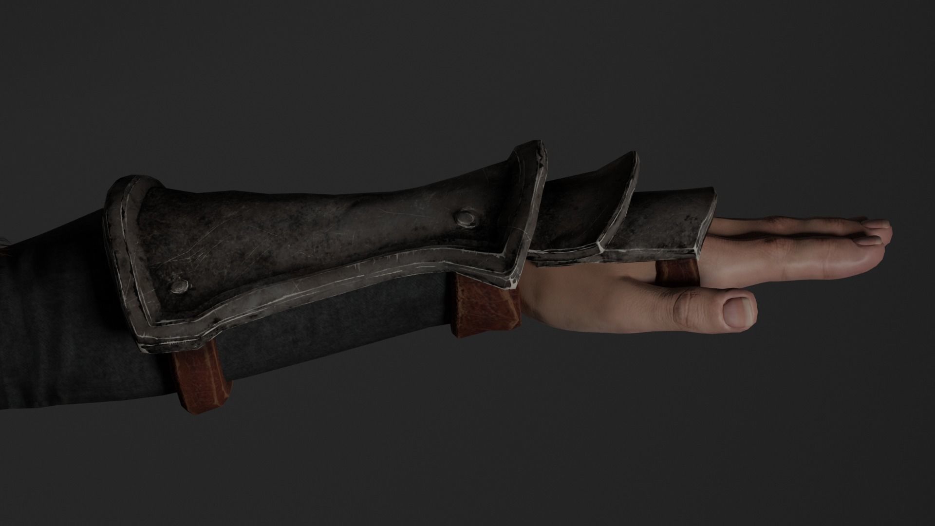 Ame Female Warrior Stylized NPR 3D model_12