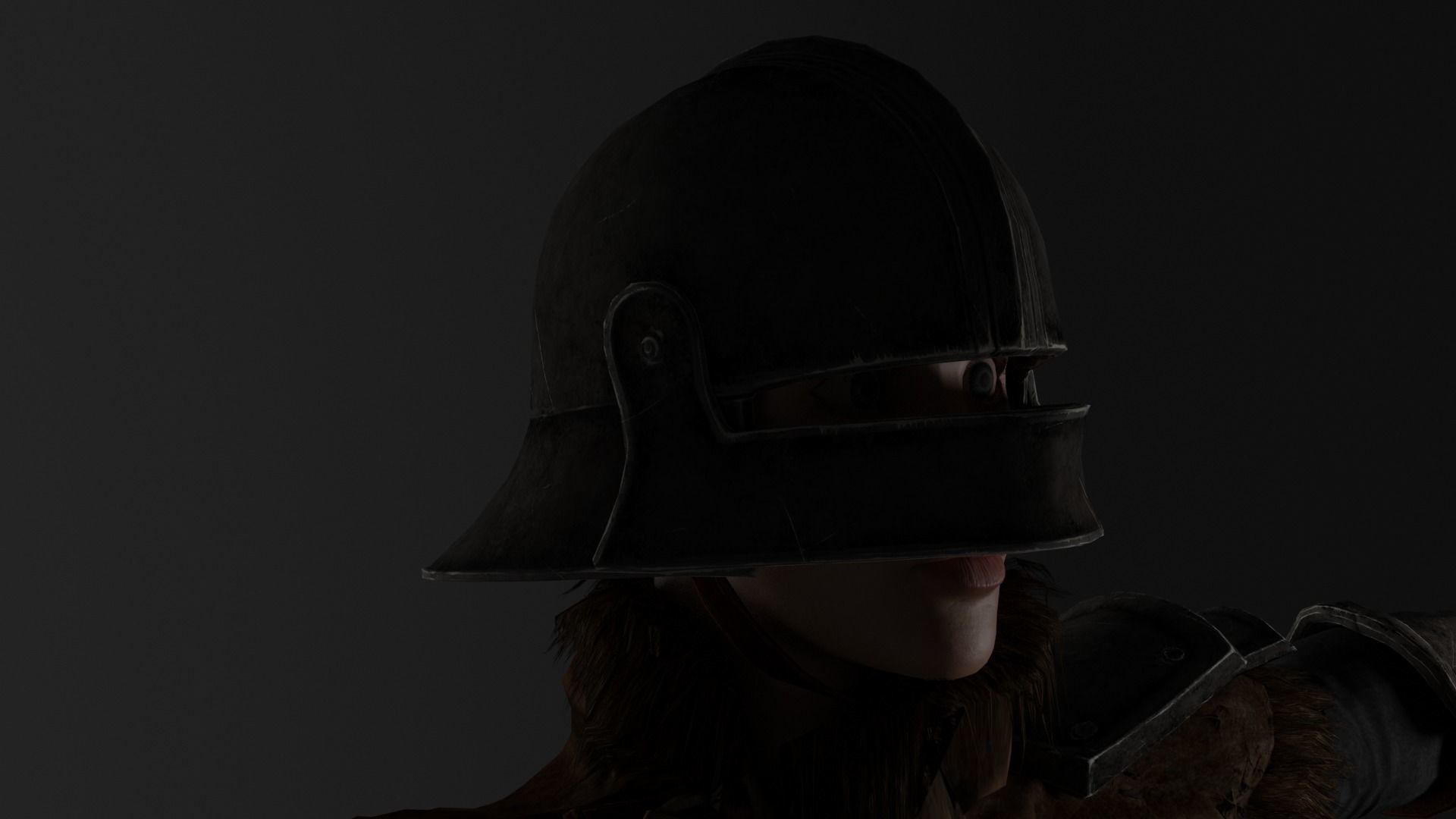 Ame Female Warrior Stylized NPR 3D model_4