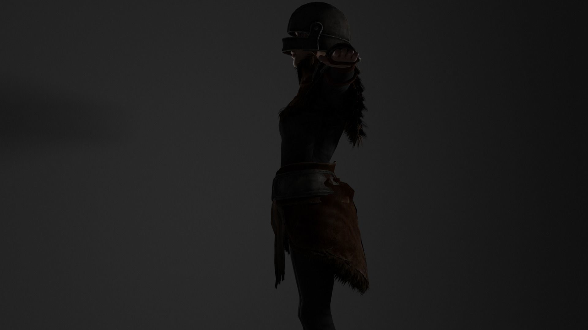 Ame Female Warrior Stylized NPR 3D model_18