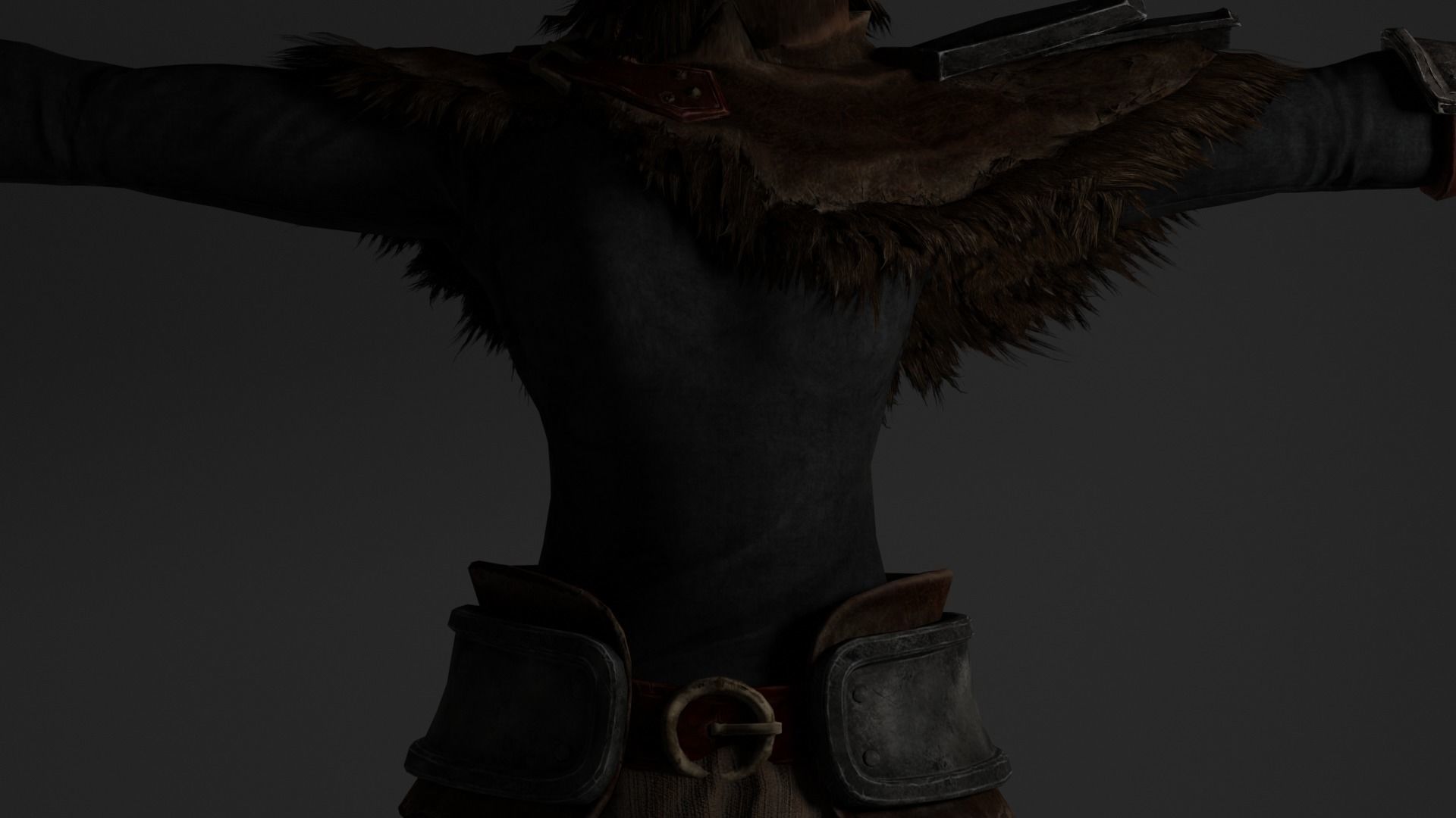 Ame Female Warrior Stylized NPR 3D model_6