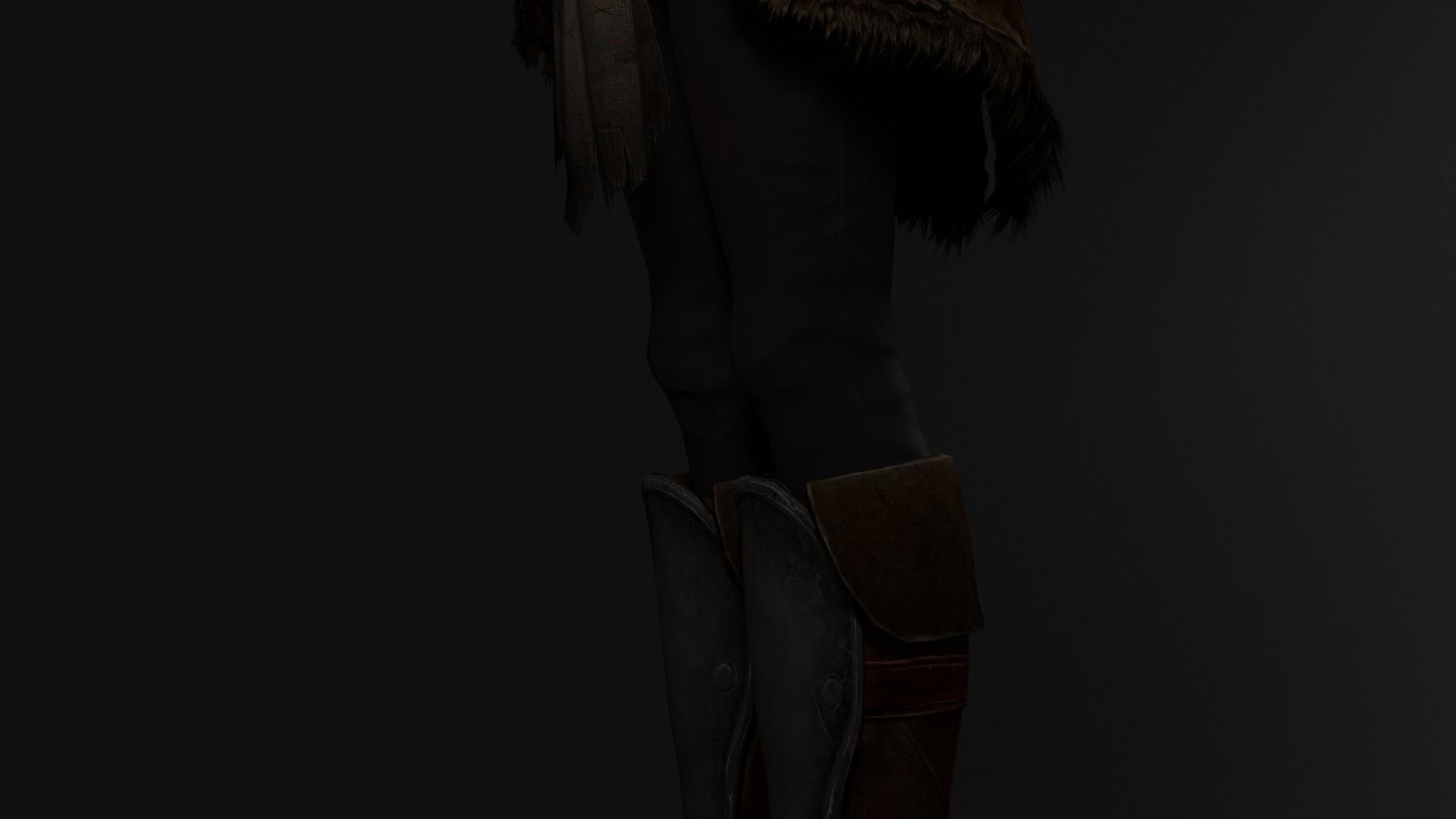 Ame Female Warrior Stylized NPR 3D model_9