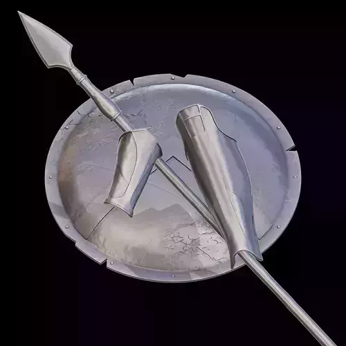 300 Movie Spartan Armor Shield and Spear Printable STL