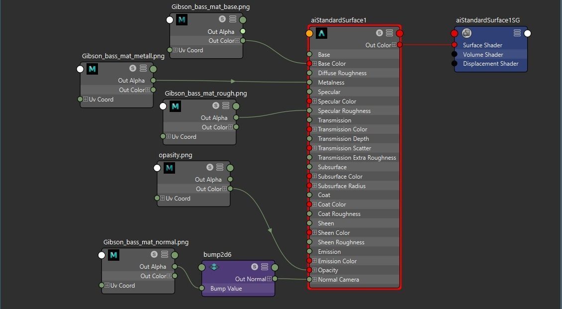 Gibson SG Standart Bass Low poly PBR Low-poly 3D model_15