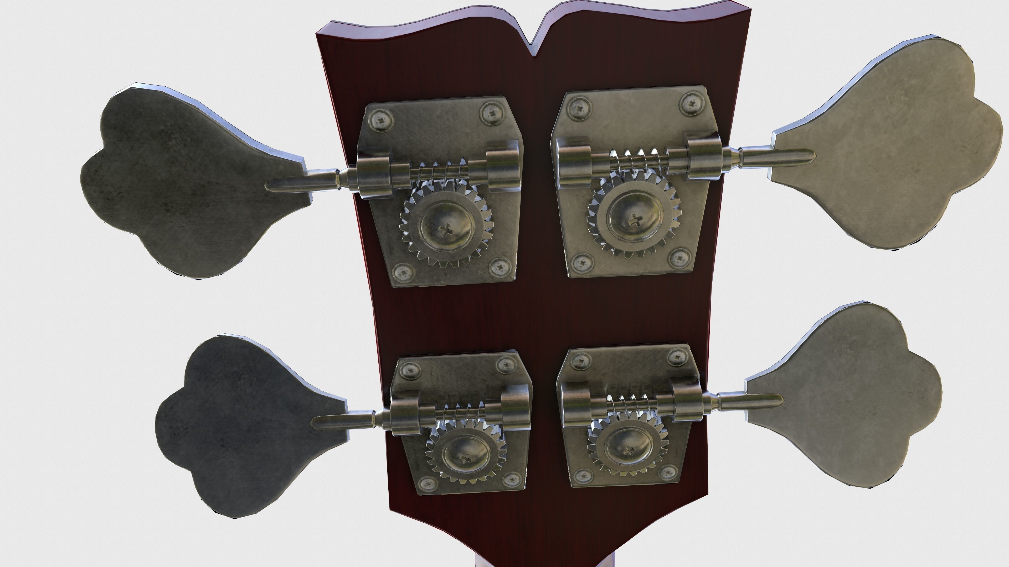 Gibson SG Standart Bass Low poly PBR Low-poly 3D model_7