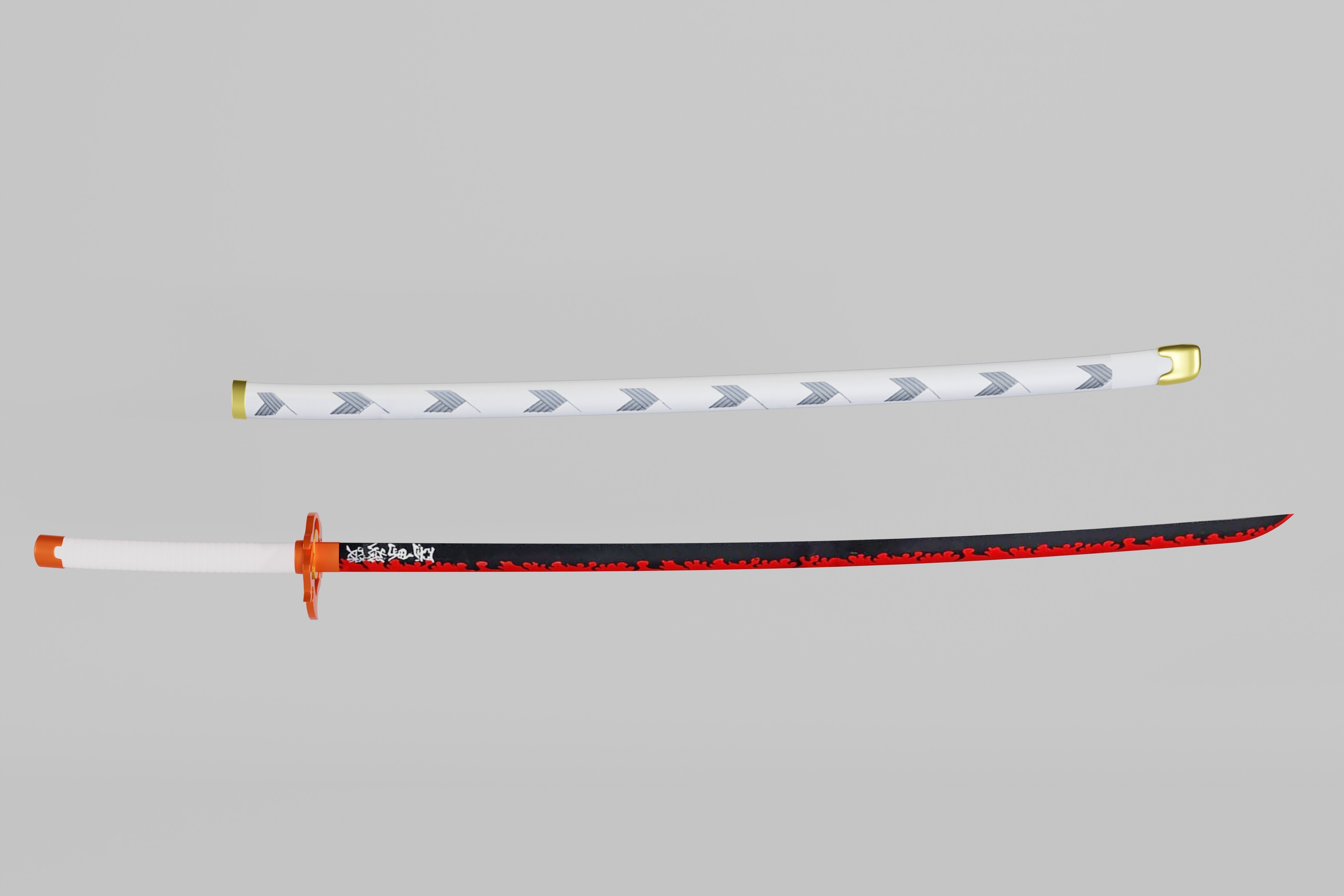 Demon Slayer Rengoku Sword - Kimetsu No Yaiba 3D print model 3D print model_1