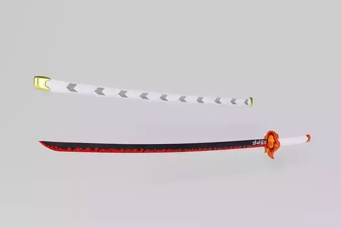 Demon Slayer Rengoku Sword - Kimetsu No Yaiba 3D print model 3D print model