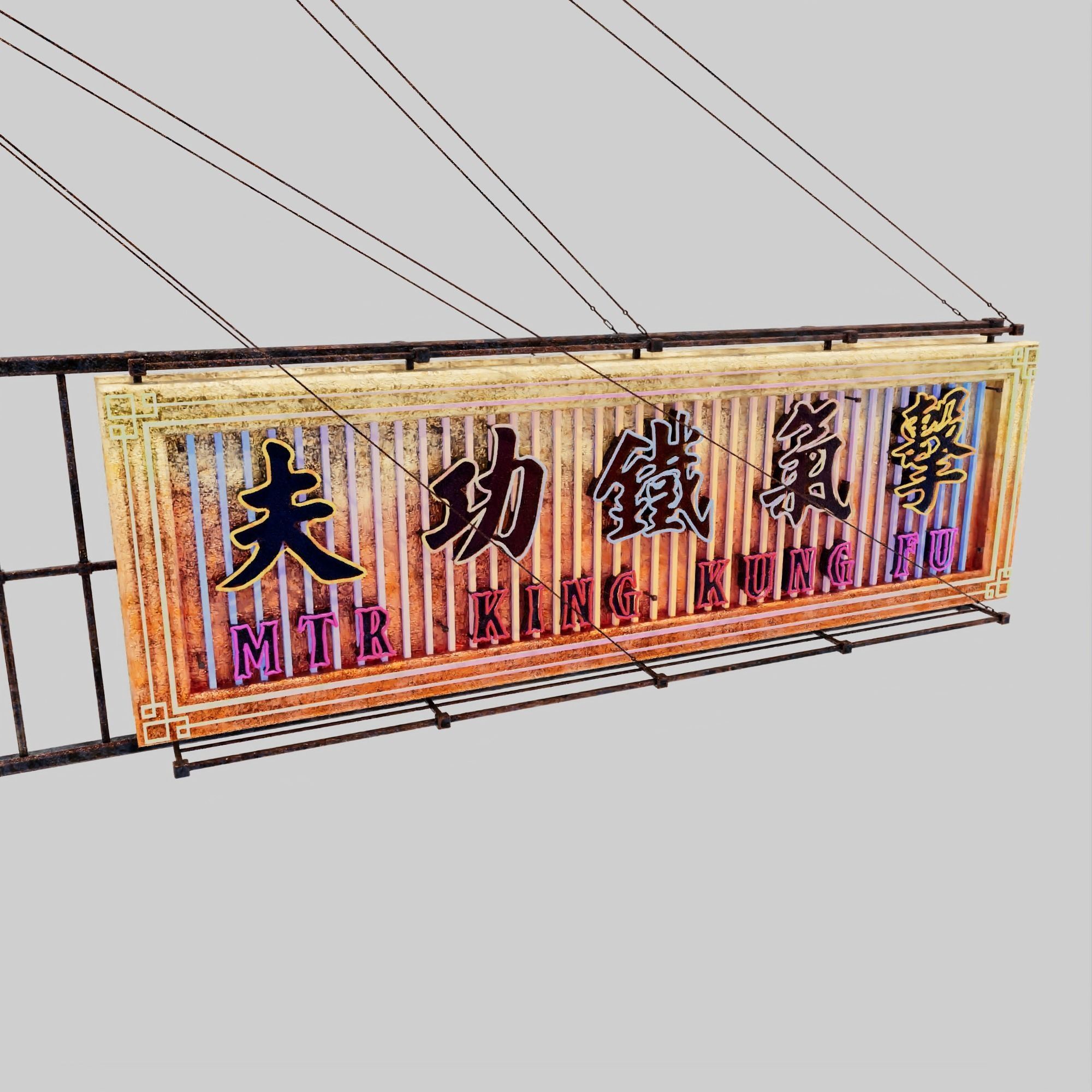Hong Kong Neon Sign V05 Bundle 3D model_18