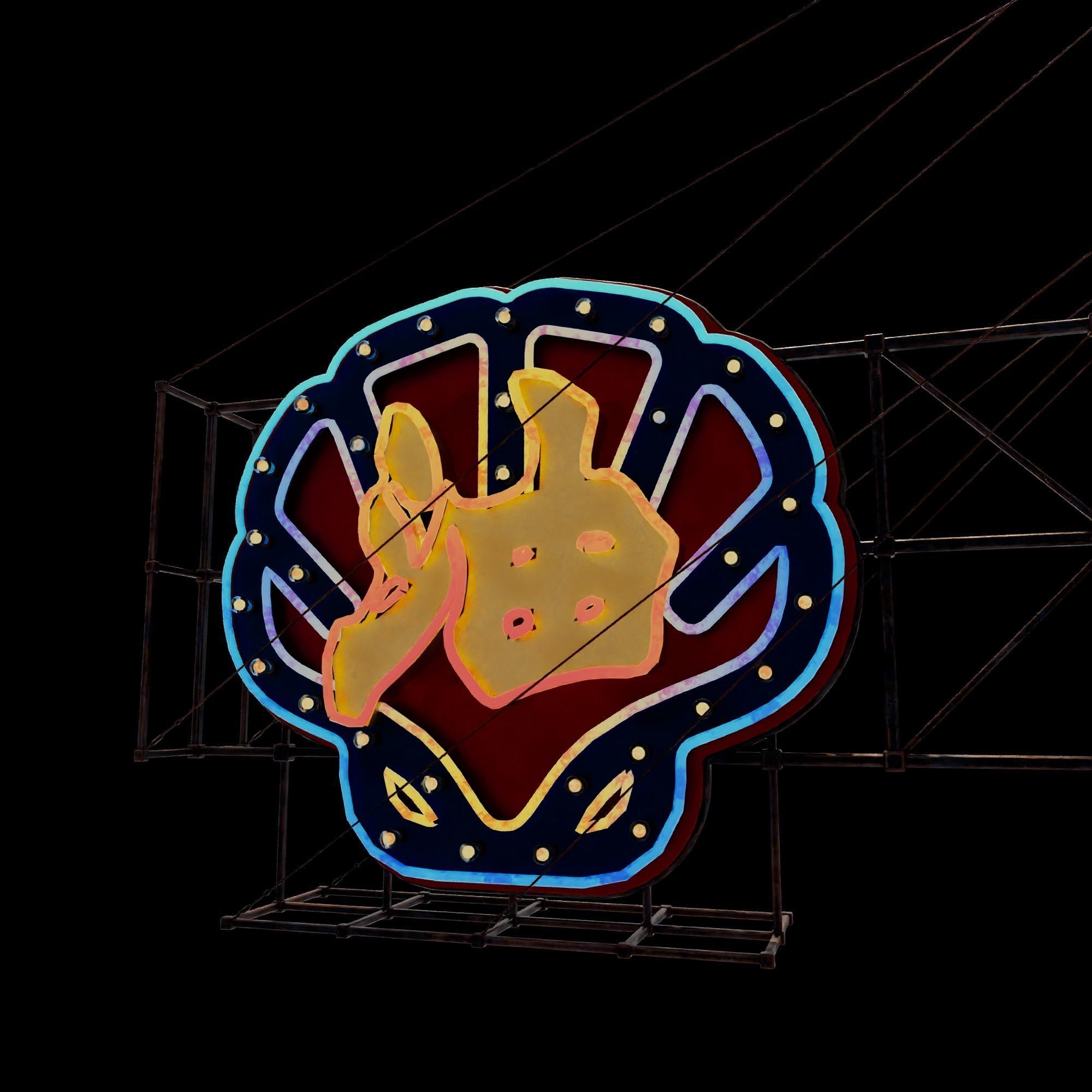 Hong Kong Neon Sign V05 Bundle 3D model_52