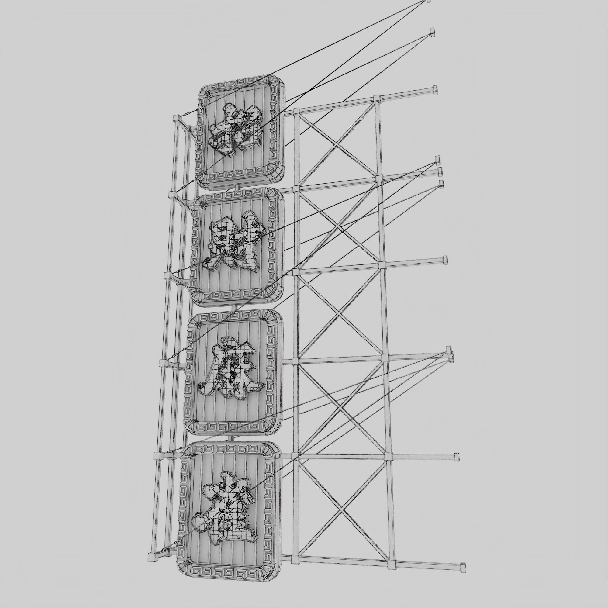 Hong Kong Neon Sign V05 Bundle 3D model_33