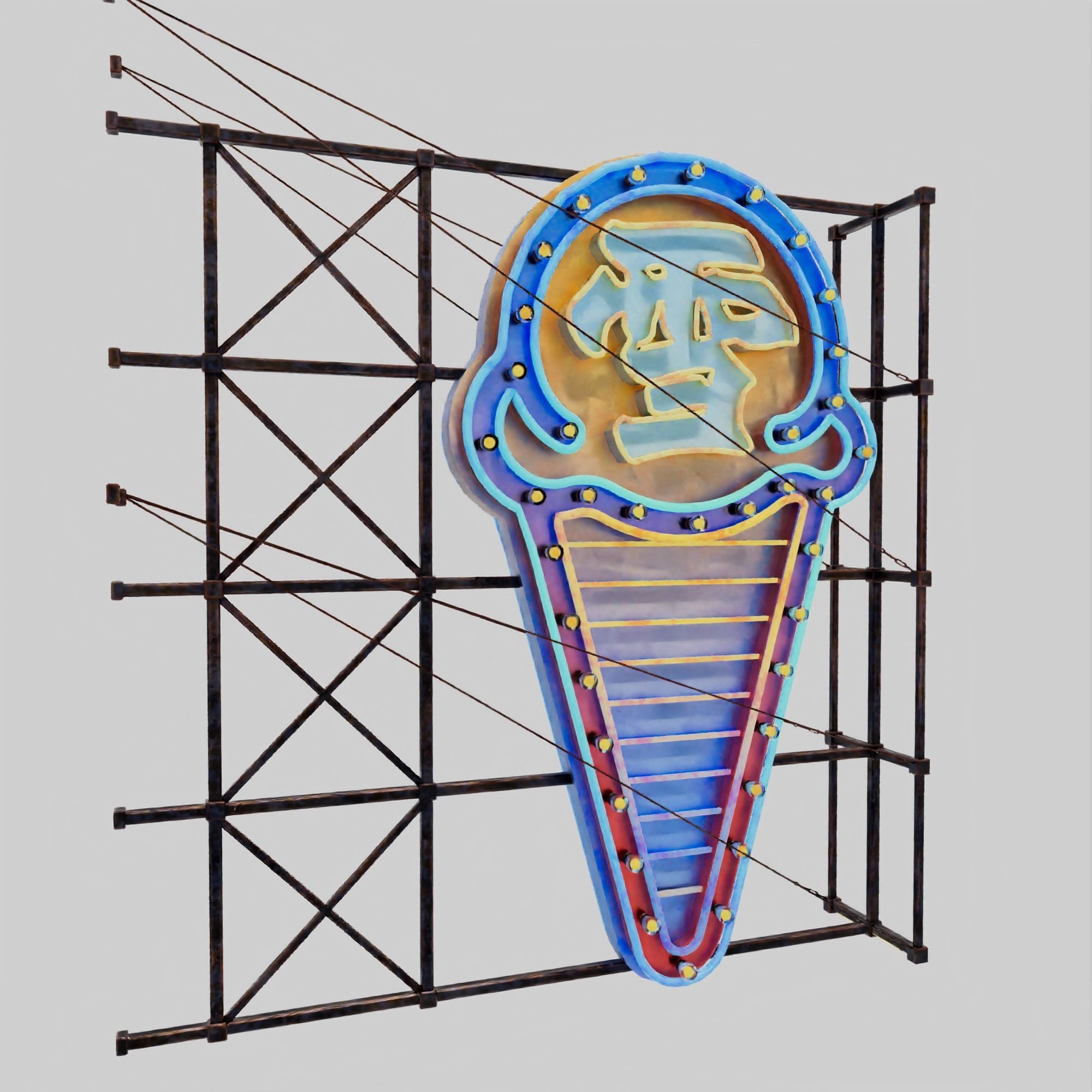 Hong Kong Neon Sign V05 Bundle 3D model_62