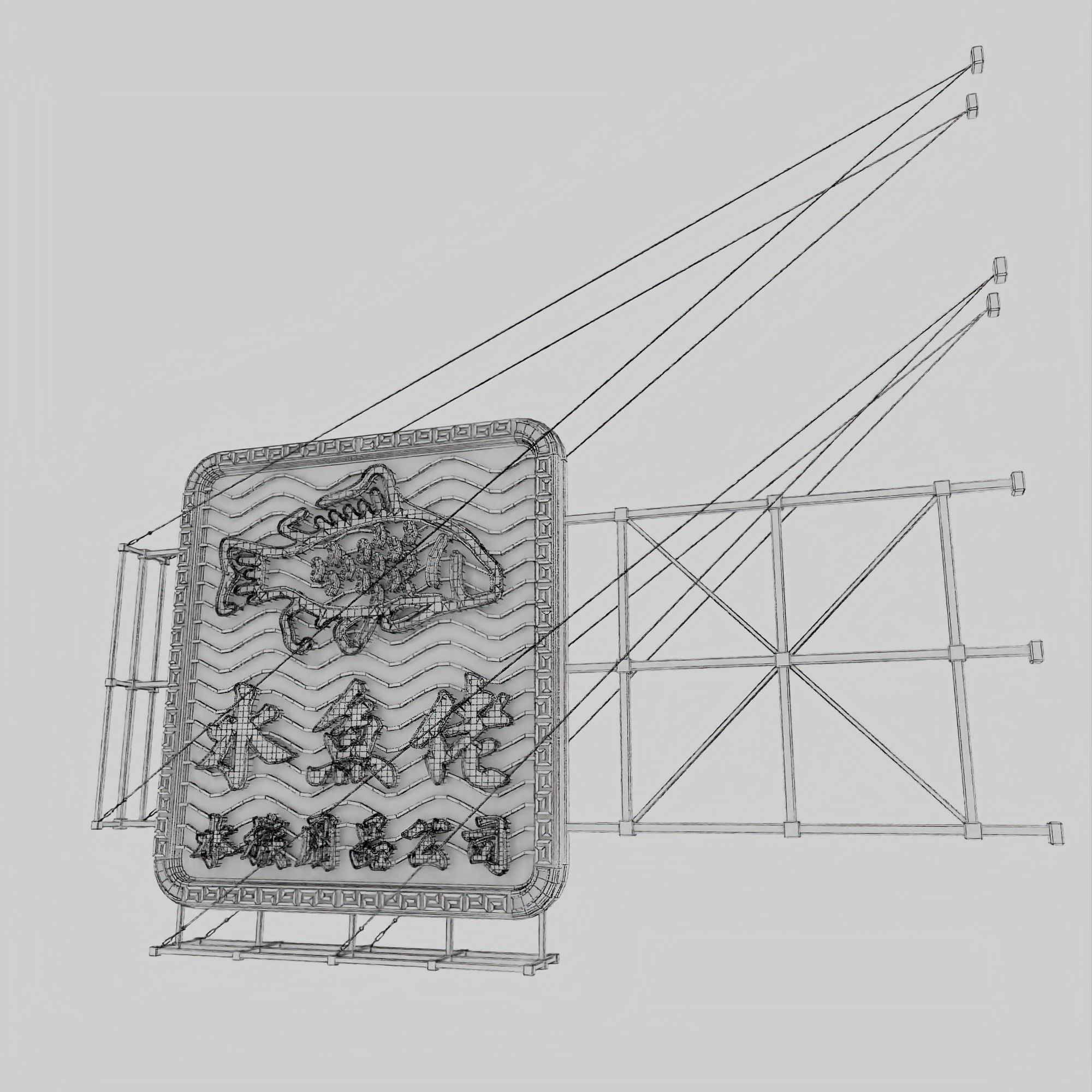 Hong Kong Neon Sign V05 Bundle 3D model_21