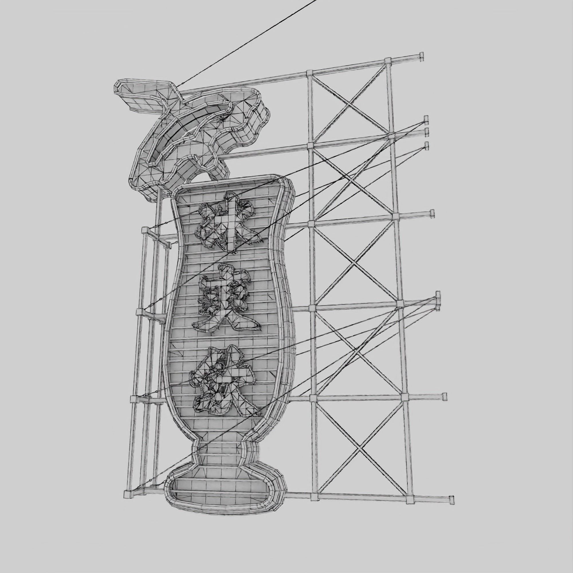 Hong Kong Neon Sign V05 Bundle 3D model_57