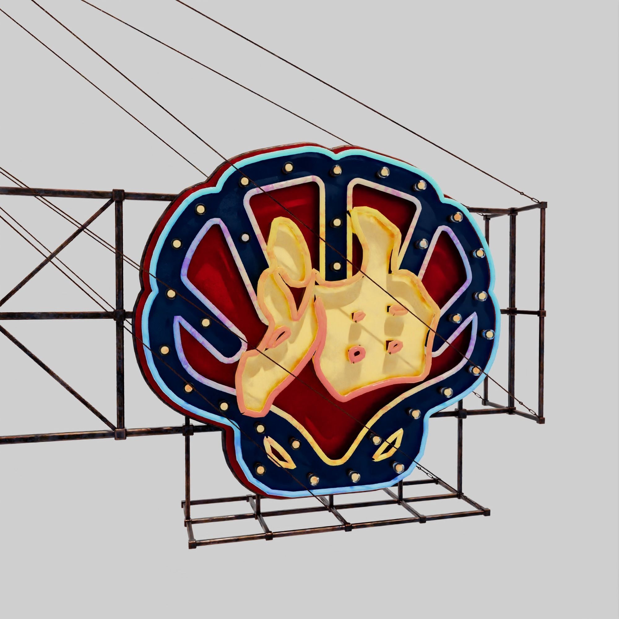 Hong Kong Neon Sign V05 Bundle 3D model_54