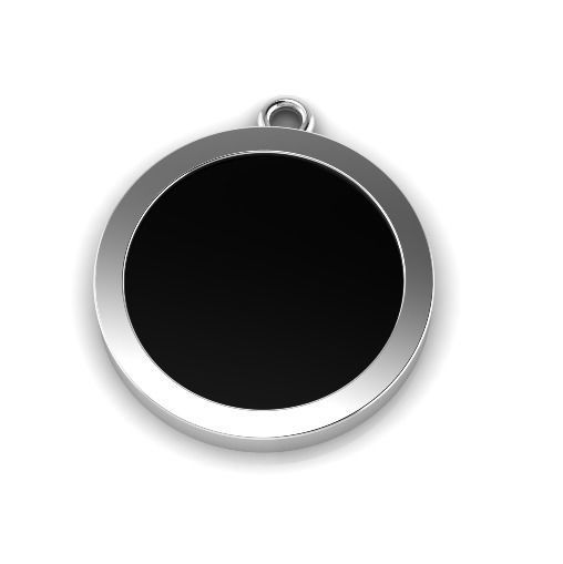 Round pendant with round stone Model 3660 3D print model_1