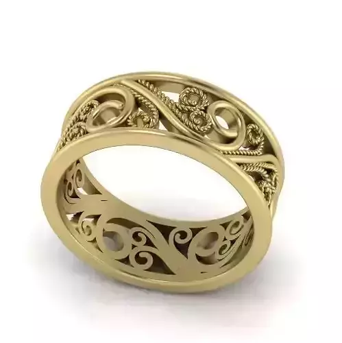 Ring with patterns Model 3646
