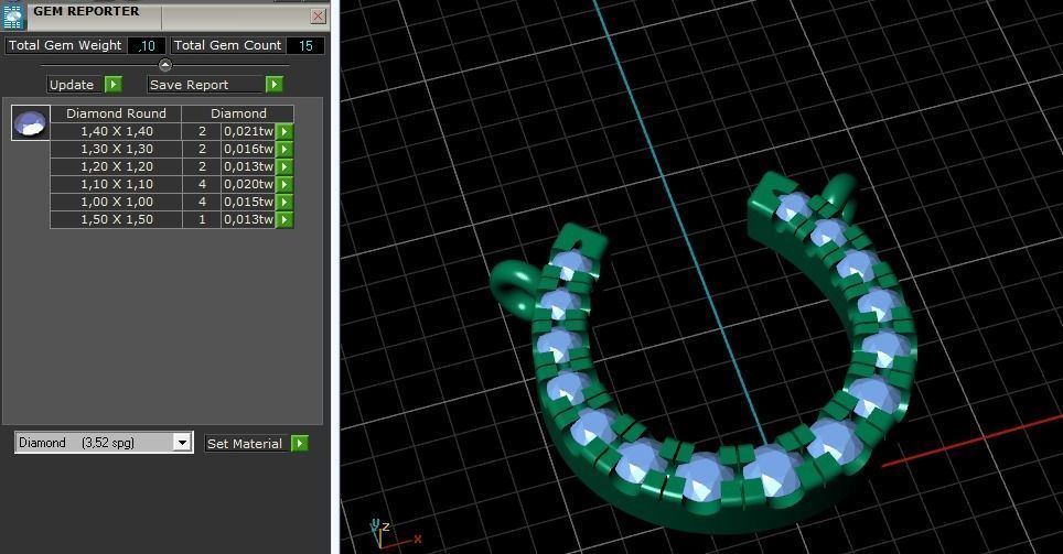 Horseshoe pendant Model 3645 3D print model_9