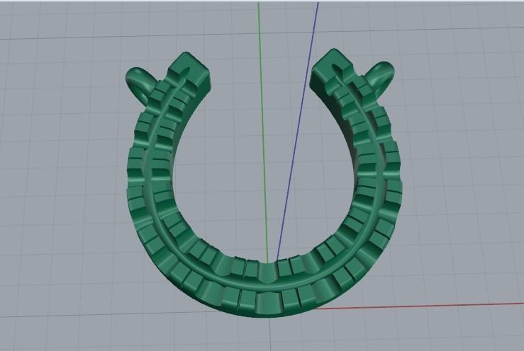 Horseshoe pendant Model 3645 3D print model_2