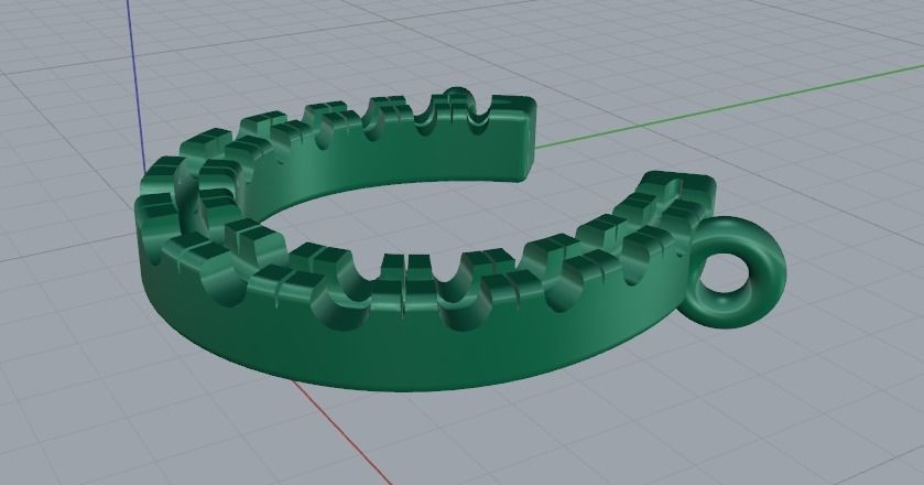 Horseshoe pendant Model 3645 3D print model_3