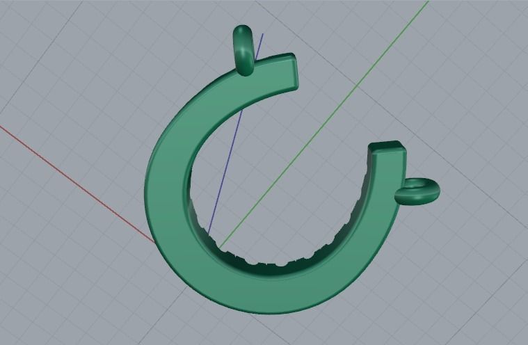 Horseshoe pendant Model 3645 3D print model_5