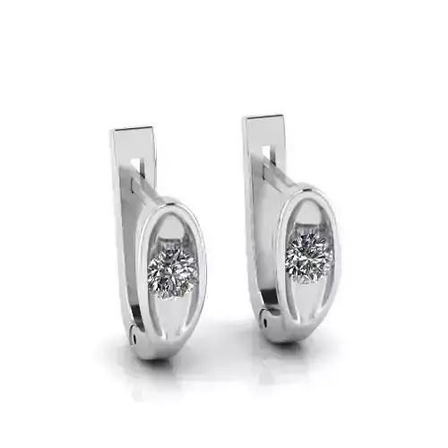 Earrings with English lock Model 3643