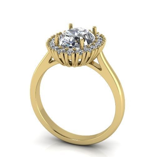Engagement halo rings Model 3640 3D print model_1