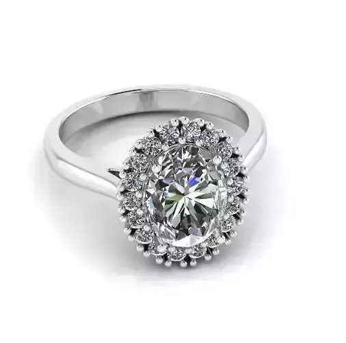 Engagement halo rings Model 3640 3D print model