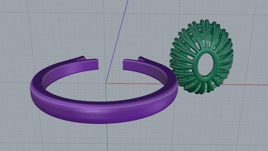 Engagement halo rings Model 3640 3D print model_4