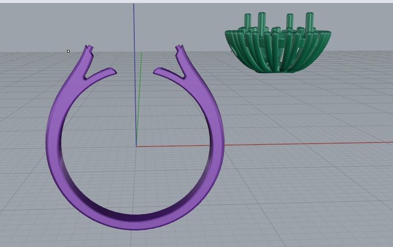 Engagement halo rings Model 3640 3D print model_3