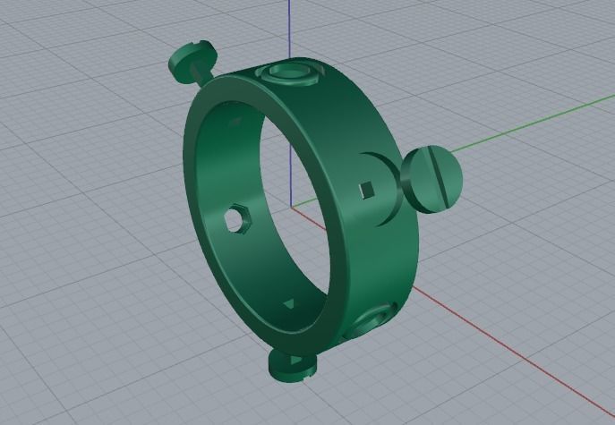 Ring bolt Model 3639 3D print model_3