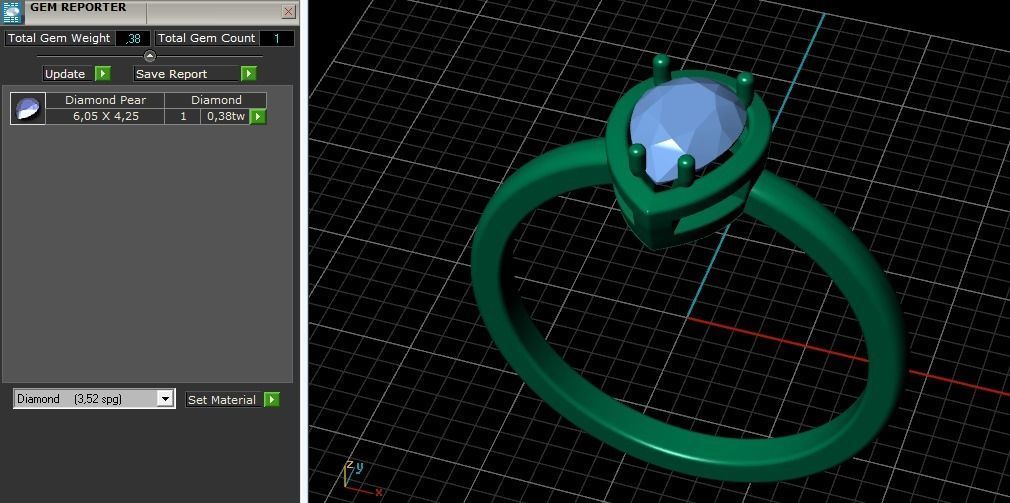 Engagement halo rings Model 3636 3D print model_9