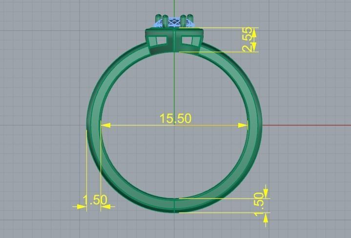 Engagement halo rings Model 3636 3D print model_5