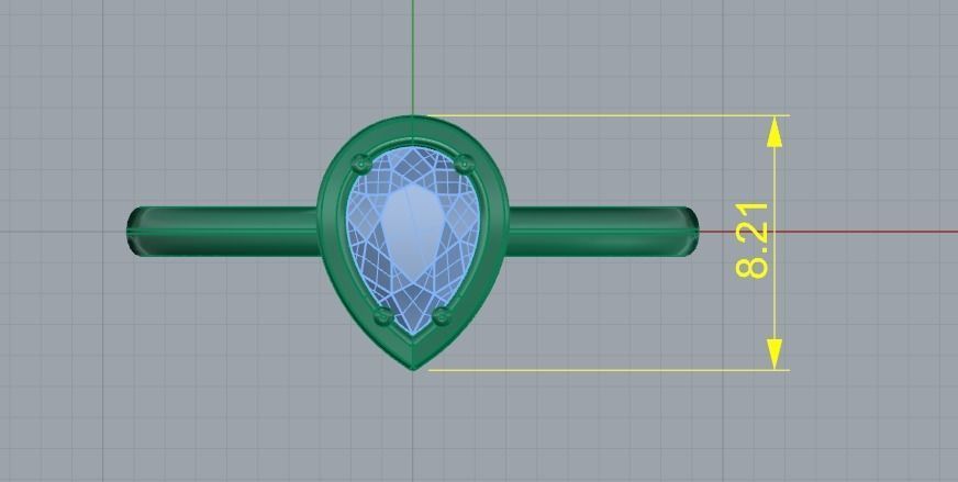 Engagement halo rings Model 3636 3D print model_6