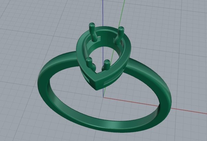 Engagement halo rings Model 3636 3D print model_2