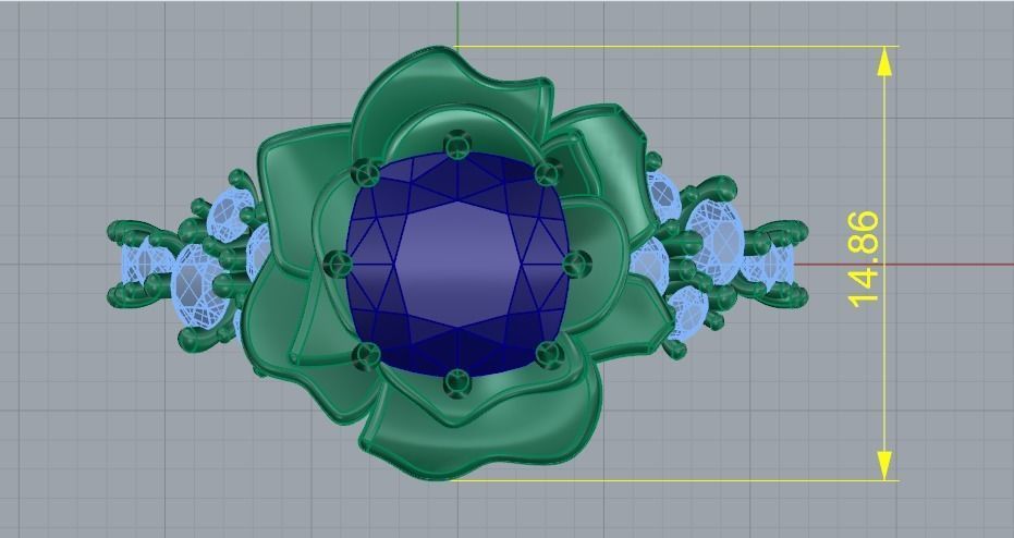 Ring flower Model 3625 3D print model_7