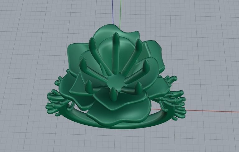 Ring flower Model 3625 3D print model_2