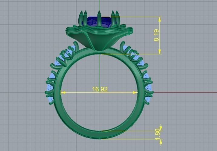 Ring flower Model 3625 3D print model_5