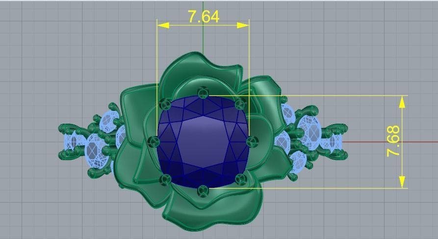 Ring flower Model 3625 3D print model_6