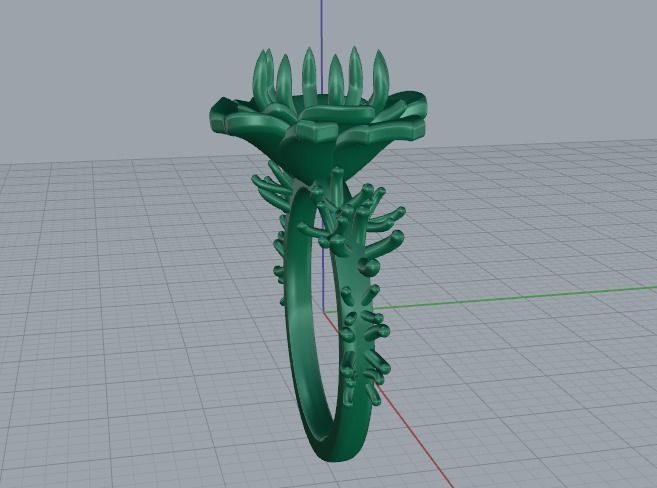 Ring flower Model 3625 3D print model_3